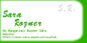 sara rozner business card